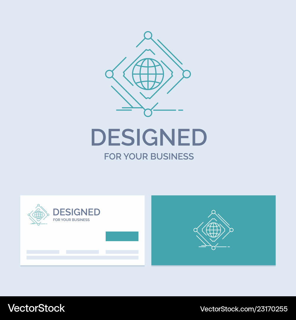 Complex global internet net web business logo Complex global internet net web business logo Vector Image