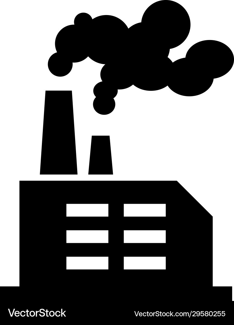 Factory - building icon design template Factory - building icon design template Vector Image