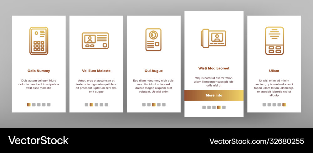 Intercom communication onboarding icons set Intercom communication onboarding icons set vector image