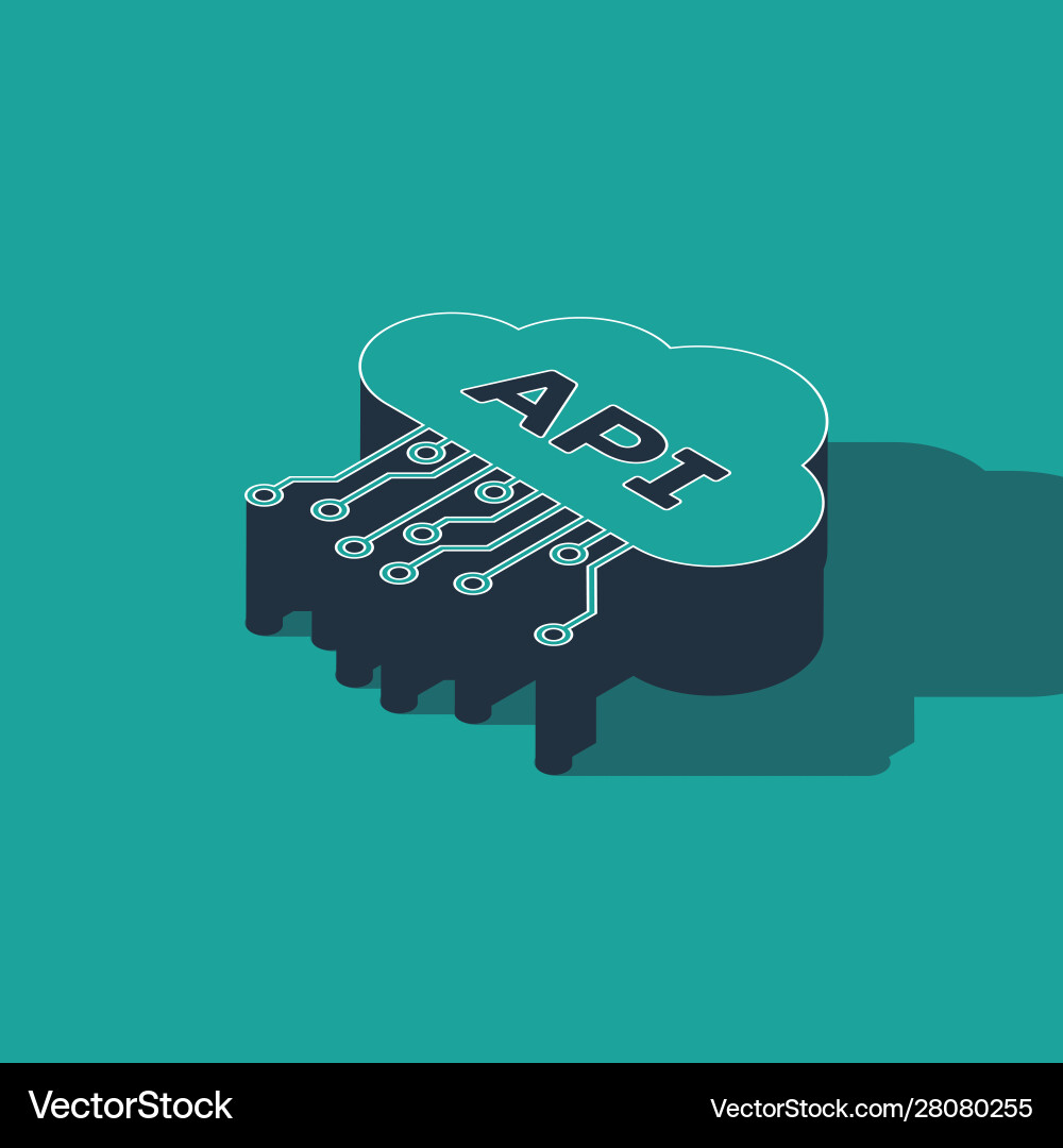 Isometric cloud api interface icon isolated Isometric cloud api interface icon isolated vector image