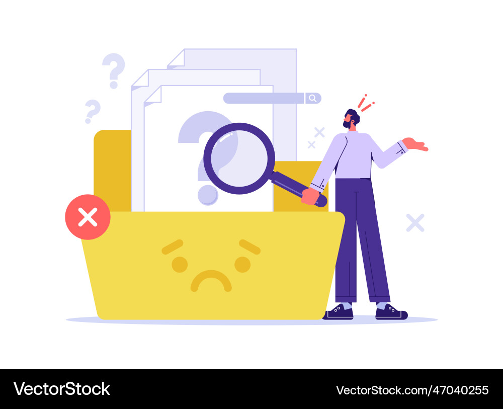 No data and search not found concept vector image