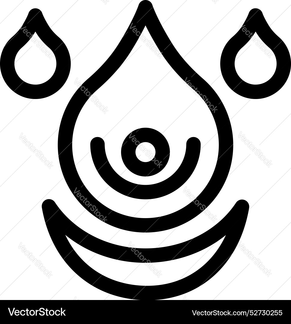 Water drop falling and creating circular waves Water drop falling and creating circular waves Vector Image