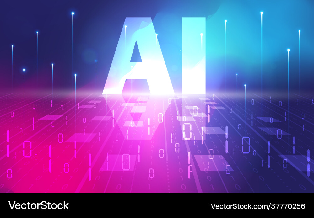 Ai artificial intelligence abstract background Ai artificial intelligence abstract background Vector Image