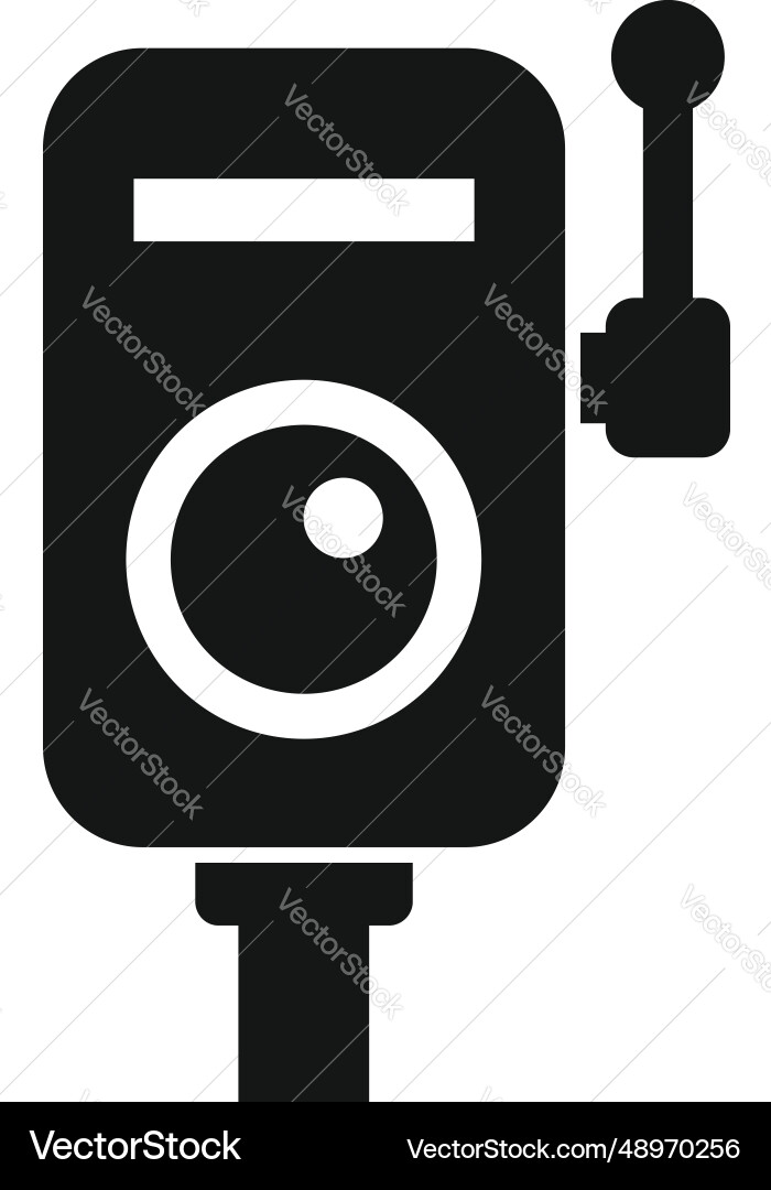 Alarm button icon simple person exit Alarm button icon simple person exit vector image