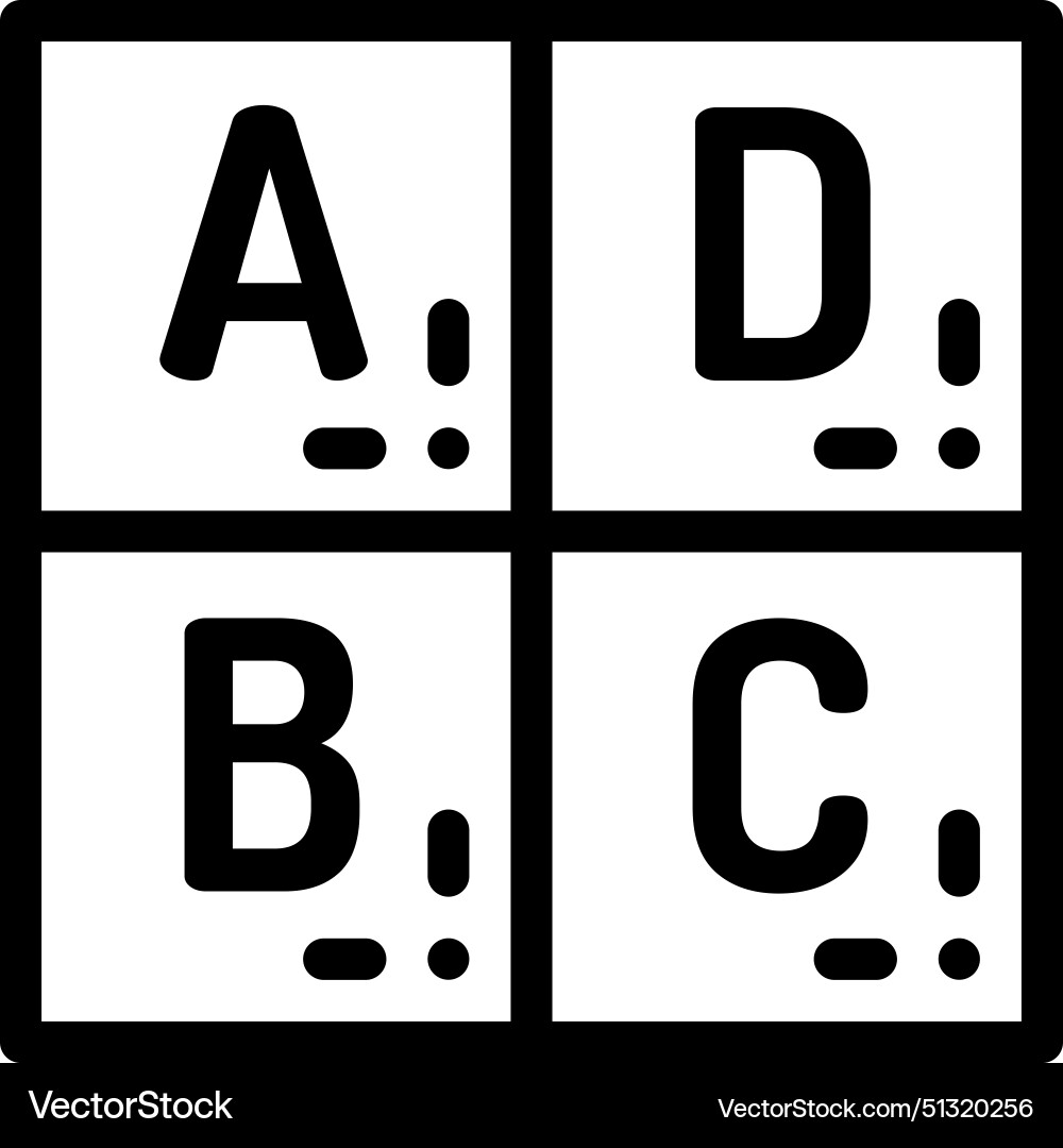 Alphabet icon thin linear style design isolated Alphabet icon thin linear style design isolated Vector Image