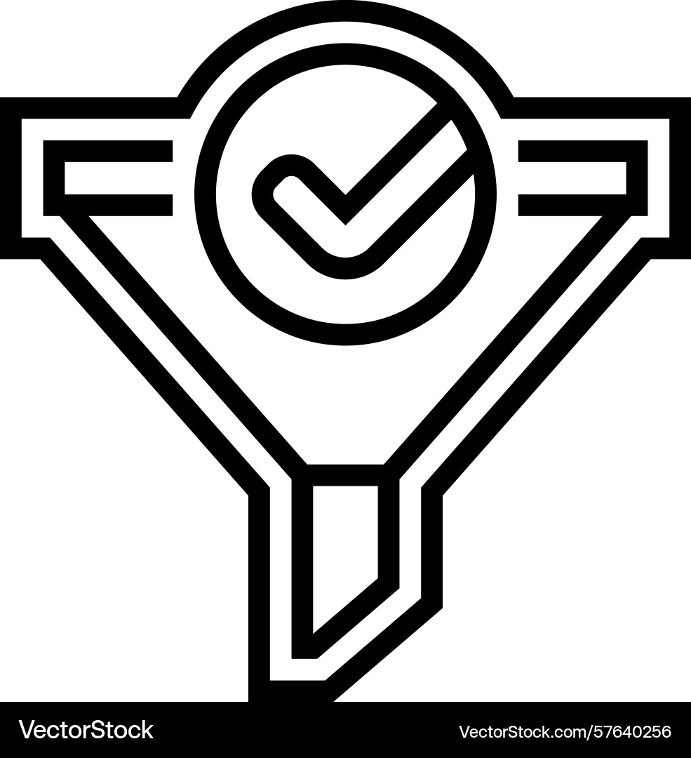 Built filter line icon Built filter line icon vector image