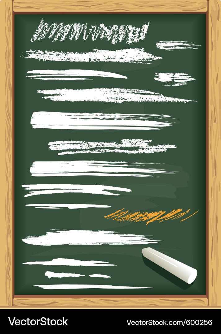 Chalkboard Brushstrokes vector image