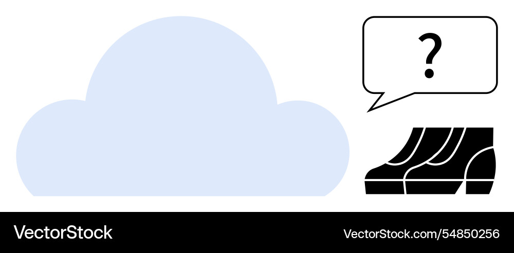 Cloud communication and query concept featuring Cloud communication and query concept featuring vector image