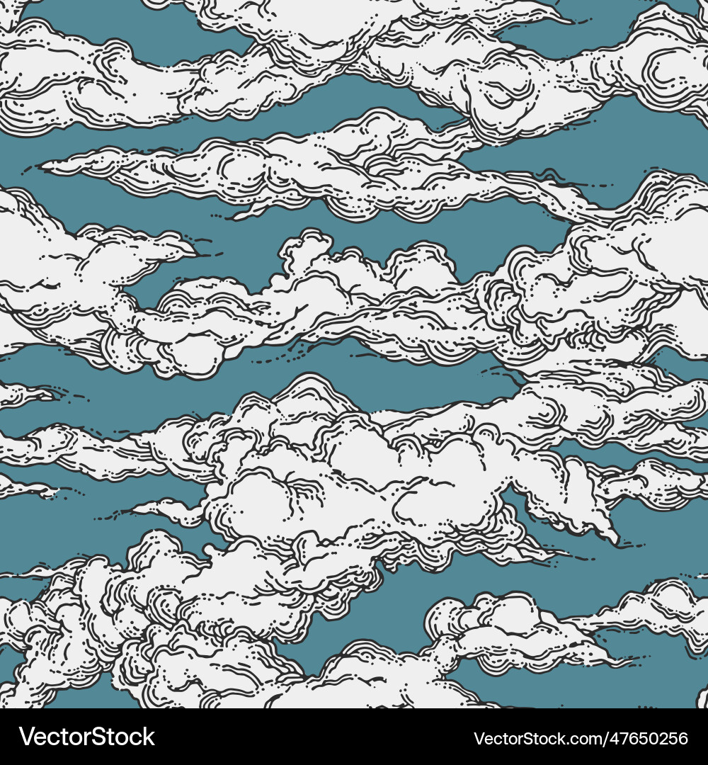 Clouds seamless pattern design Clouds seamless pattern design vector image