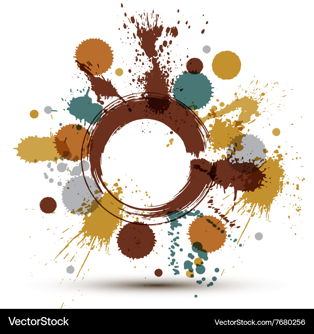 Colorful ink splash seamless pattern with overlap Vector Image