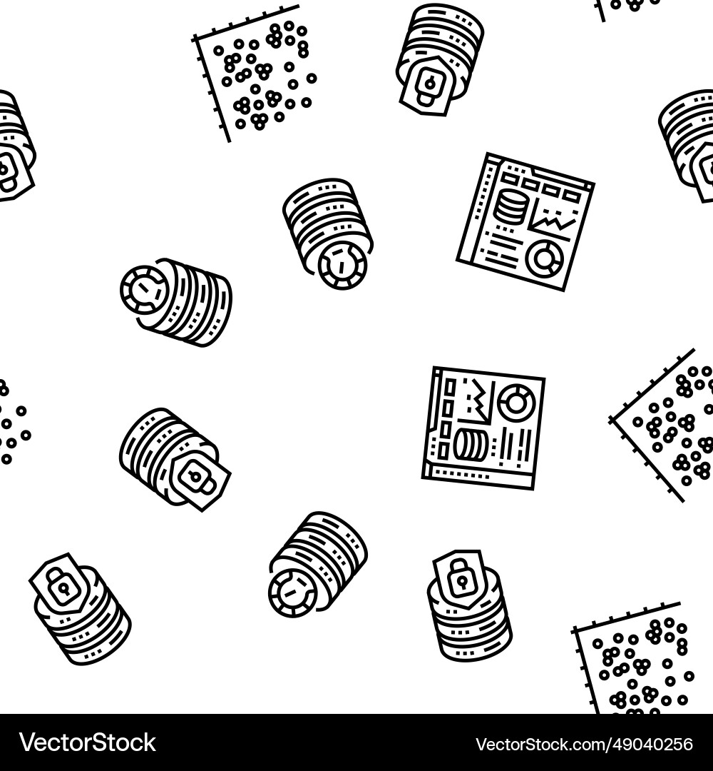 Database administrator server seamless pattern Vector Image