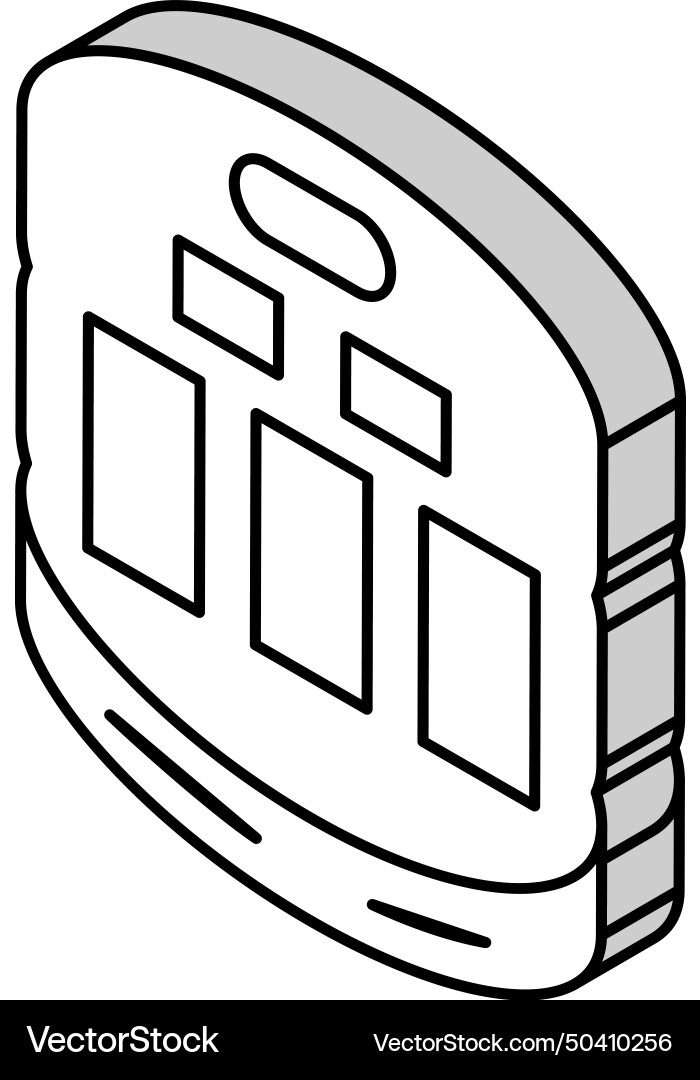 Database design isometric icon Database design isometric icon vector image