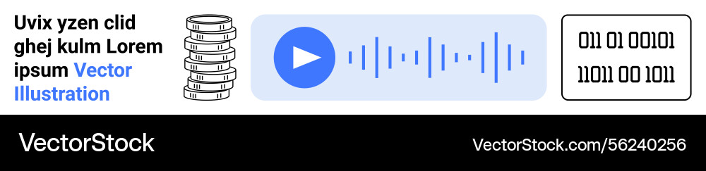 Datenspeicher Audioaufnahme und binär Datenspeicher Audioaufnahme und binär vektorbild