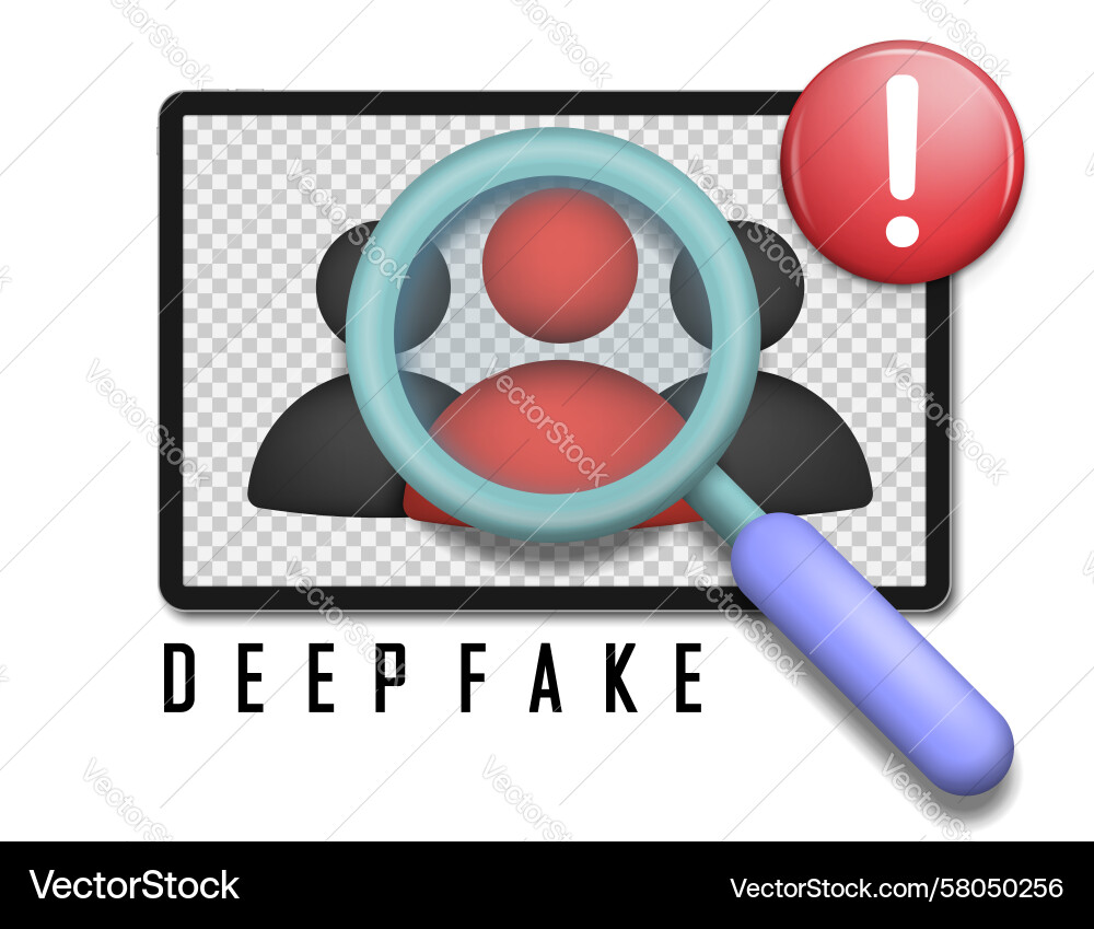 Deepfake Detection & Verification Vector Image