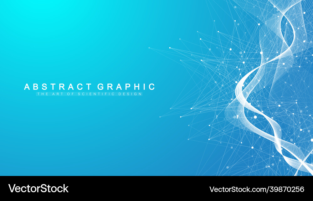 Digits abstract background with connected line Digits abstract background with connected line vector image