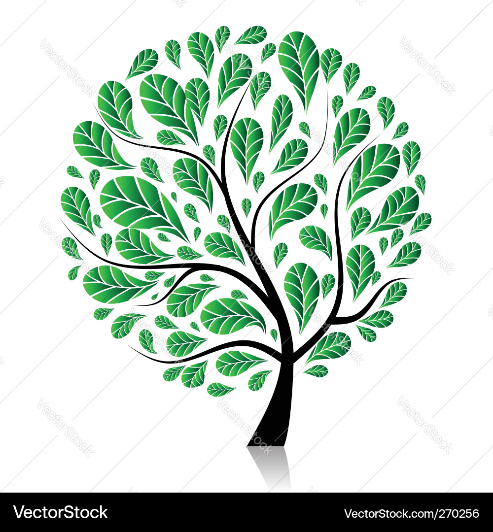 Elegant Leaf Silhouette Vector Image