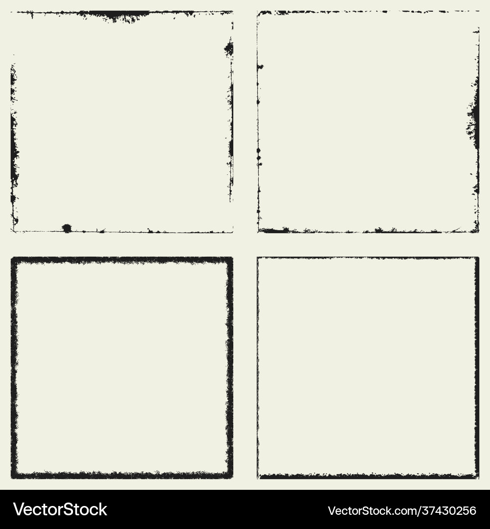 Grunge Square Frame Texture Vector Image