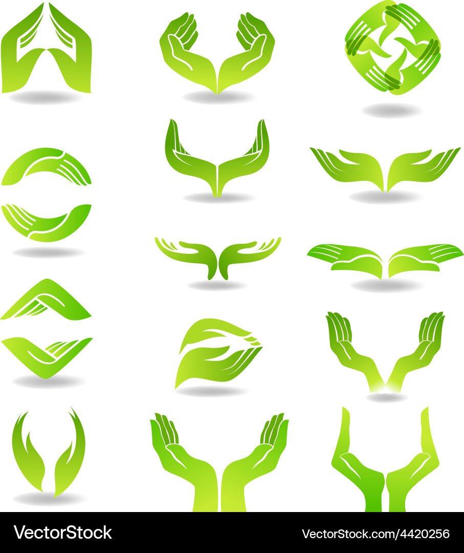 Hands design element vector image