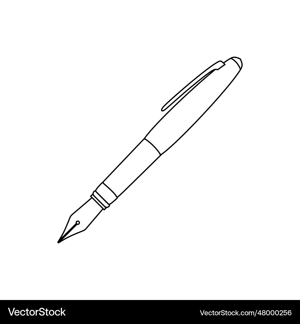 Ink pen line art for literacy day international Ink pen line art for literacy day international vector image