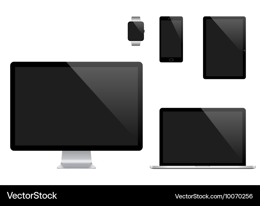 Modern Digital Devices Collection vector image