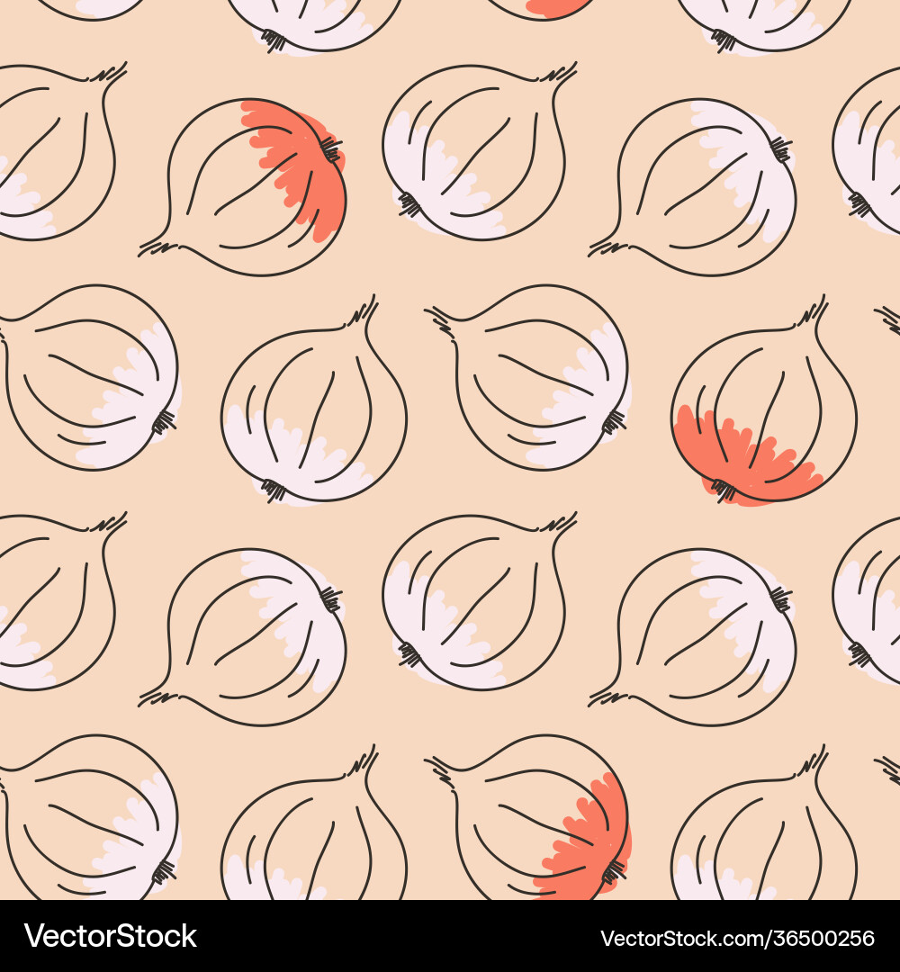 Onion pattern Onion pattern vector image