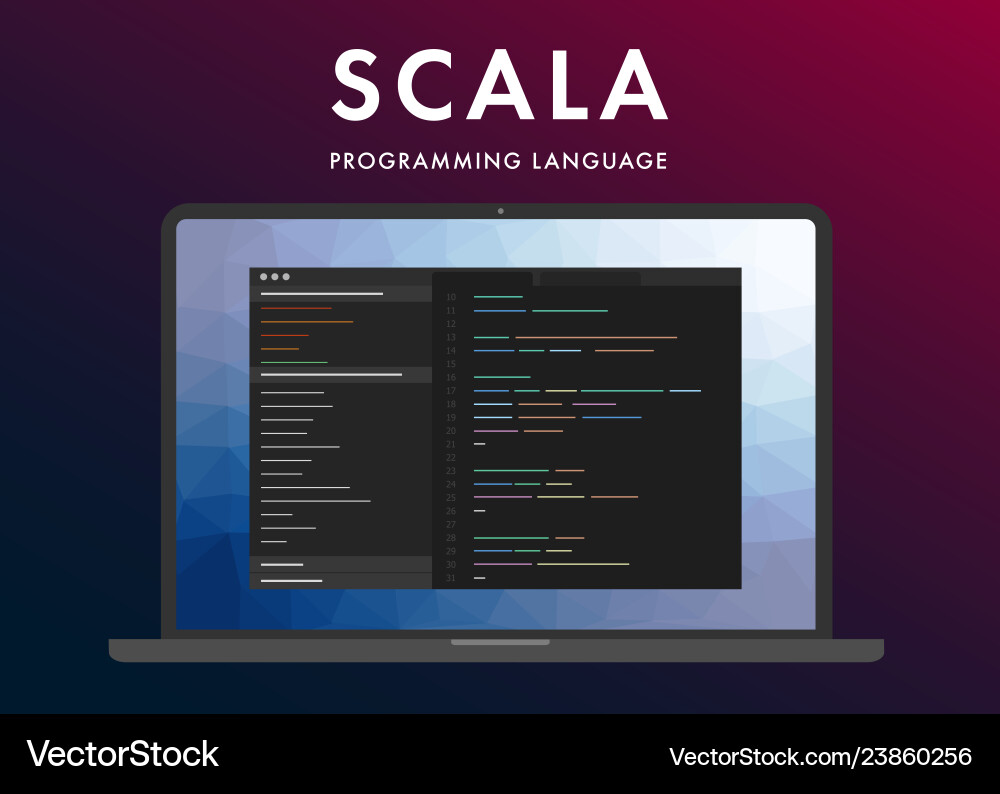 Programmiersprache Scala vektorbild