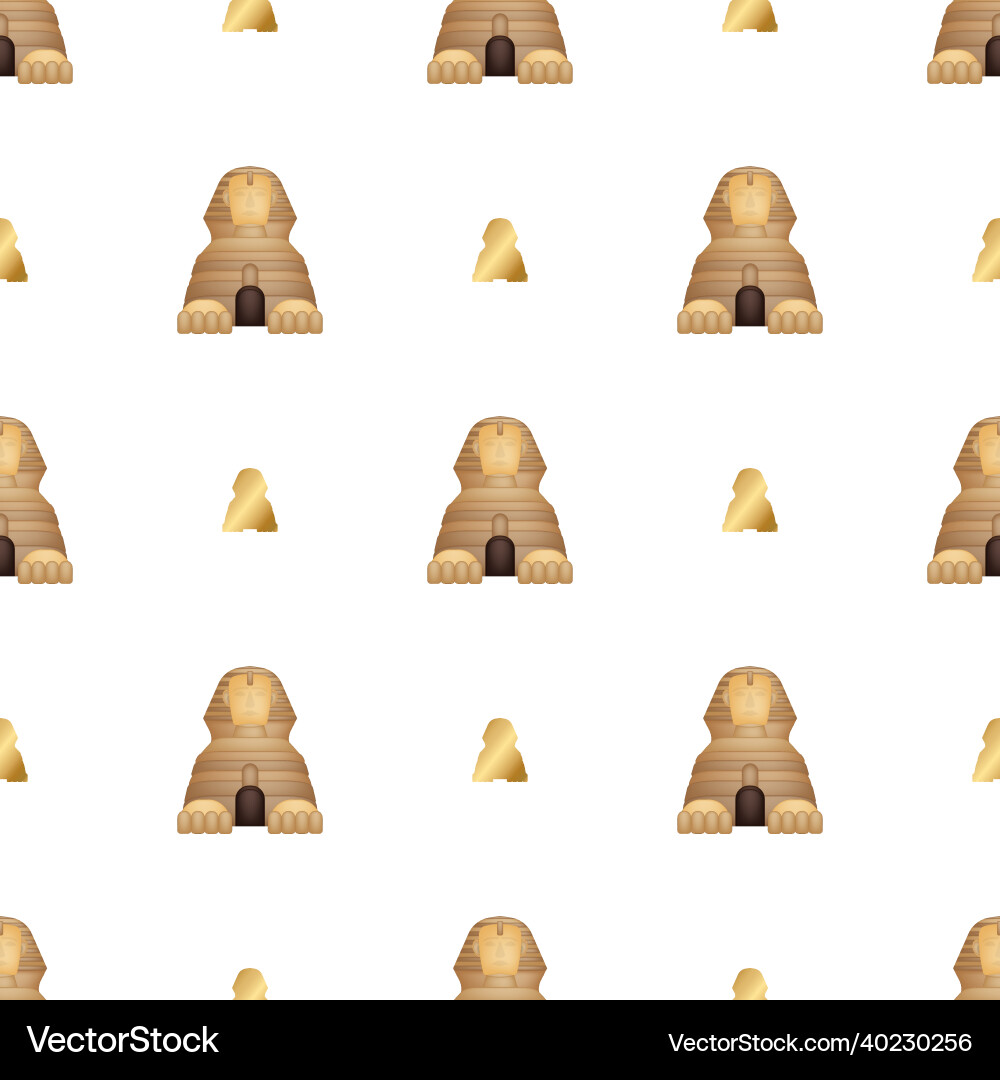 Seamless pattern with egyptian sphinx endless Seamless pattern with egyptian sphinx endless Vector Image
