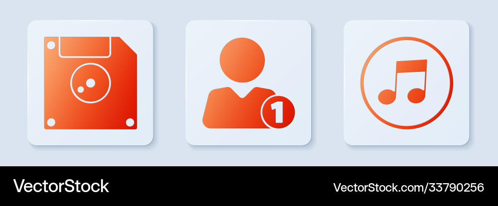Set add to friend floppy disk for computer data Set add to friend floppy disk for computer data vector image