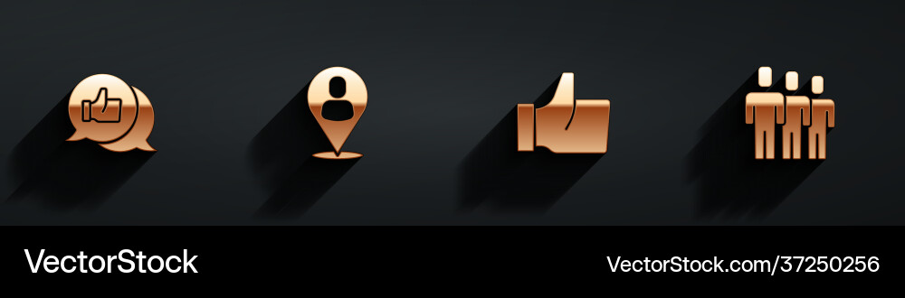 Set hand like worker location and users group Vector Image