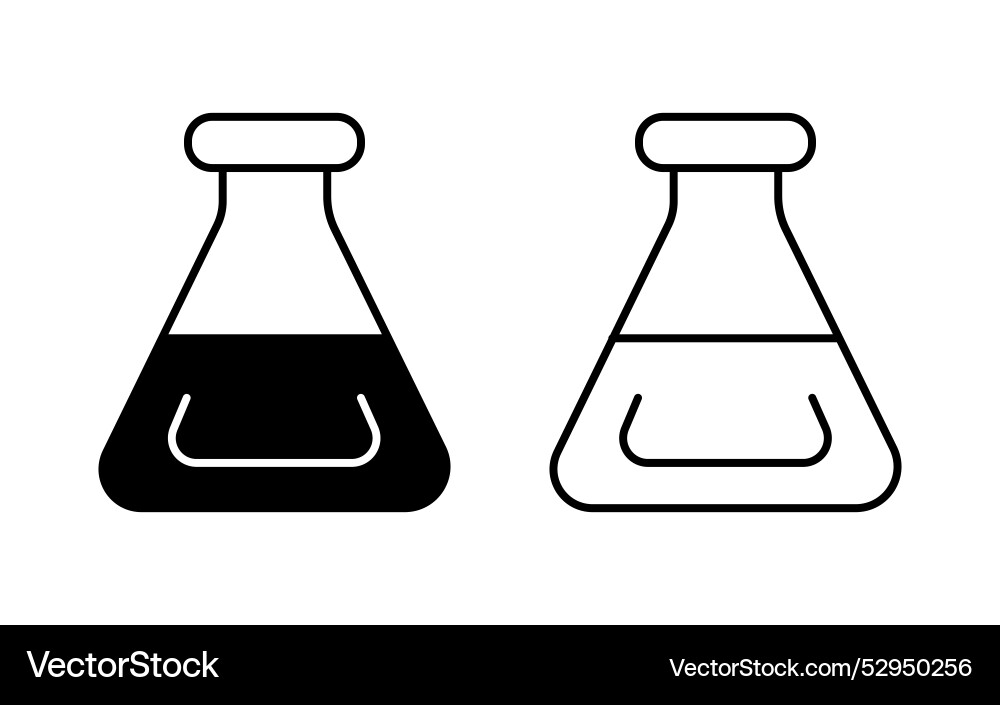 Set of lab icon in filled and line style vector image