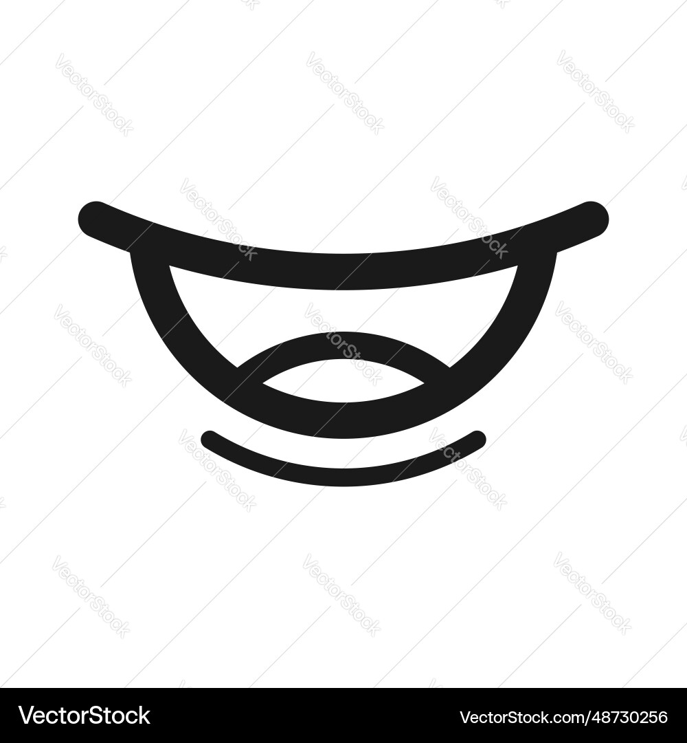Smile line art element design Smile line art element design Vector Image