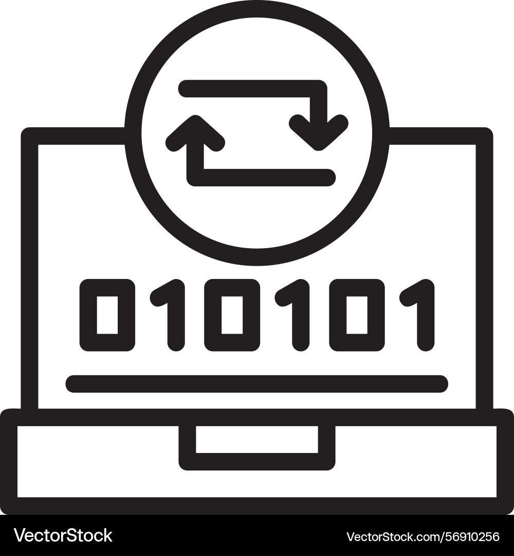 Swift sync linear style icon design vector image