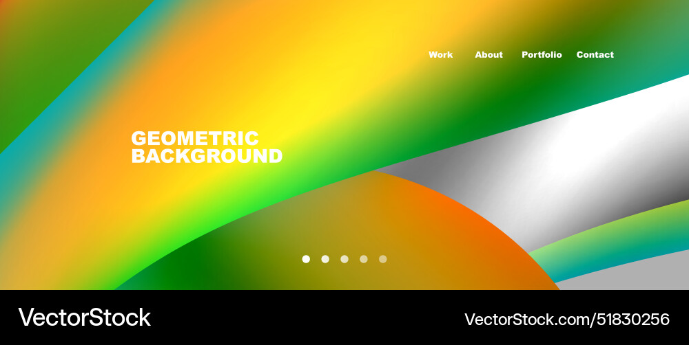 Web page design with geometric elements - circle Vector Image