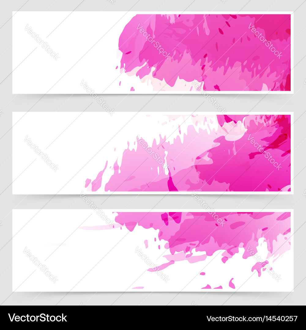 Abstract art header set collection vector image
