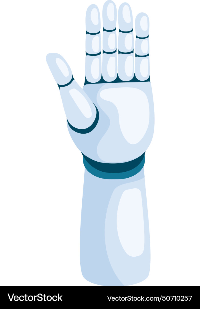 Advanced robotics hand vector image