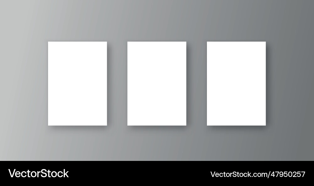 Blank paper a4 with shadow mock-up realistic Blank paper a4 with shadow mock-up realistic Vector Image