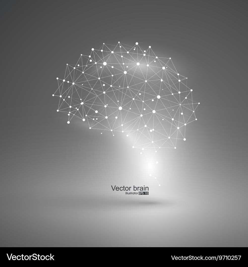 Complex Neural Network Brain vector image