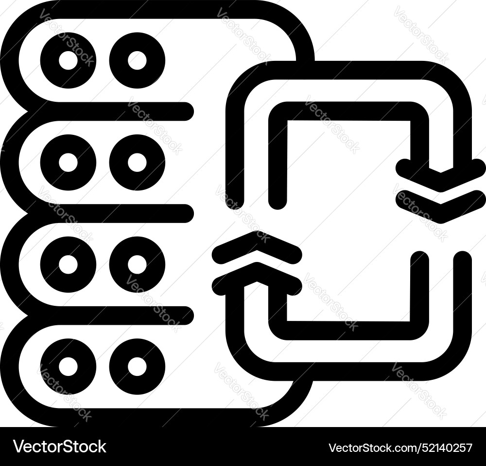 Data exchange system connecting with server vector image
