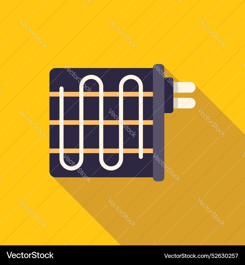 Electric heater warming a room during winter time Electric heater warming a room during winter time vector image
