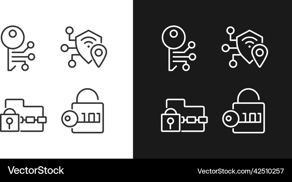 Encryption technologies pixel perfect linear Encryption technologies pixel perfect linear vector image