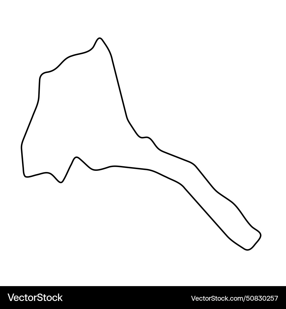 Eritrea simplified outline map Vector Image