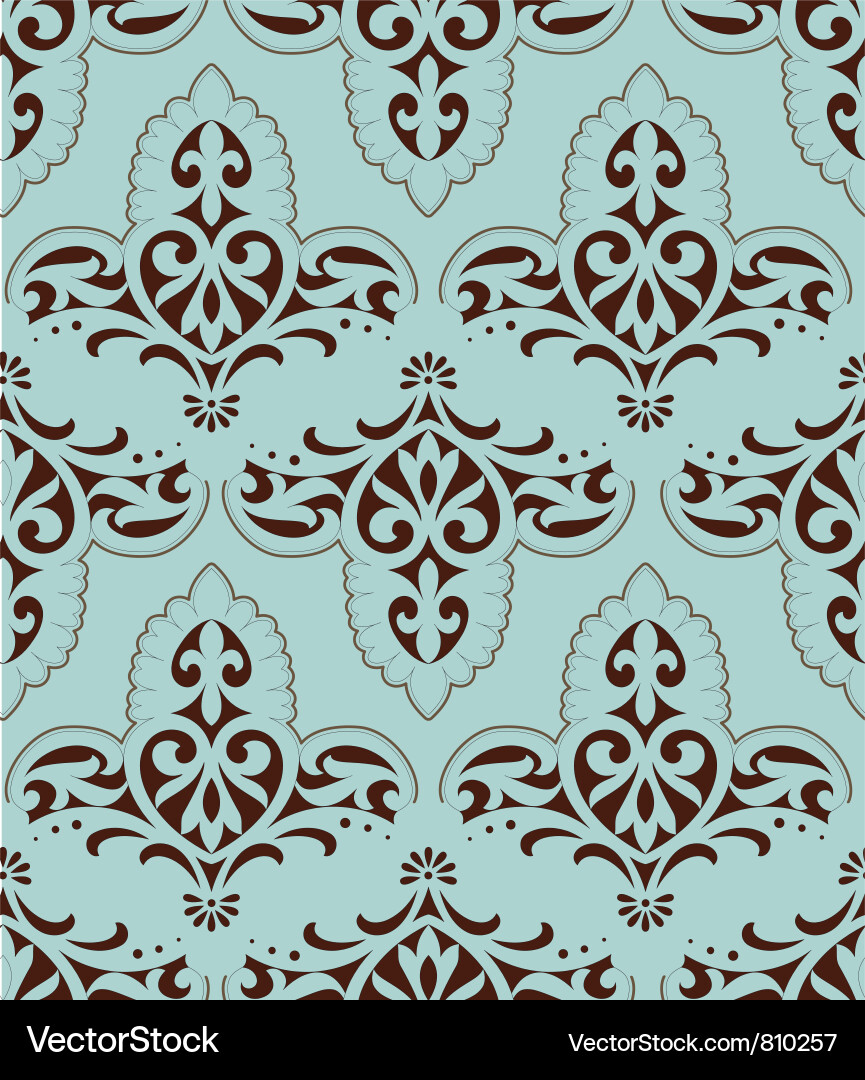 Intricate Floral Scroll Pattern vector image