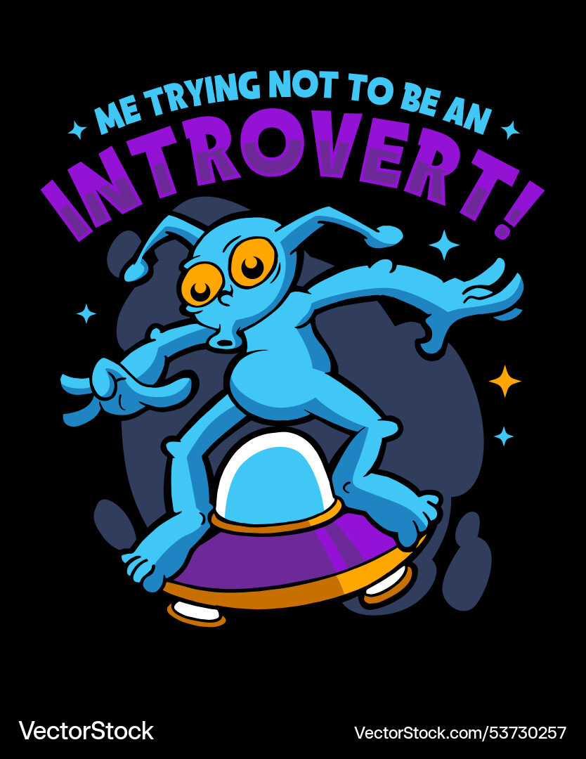 Introvert Introvert Vector Image