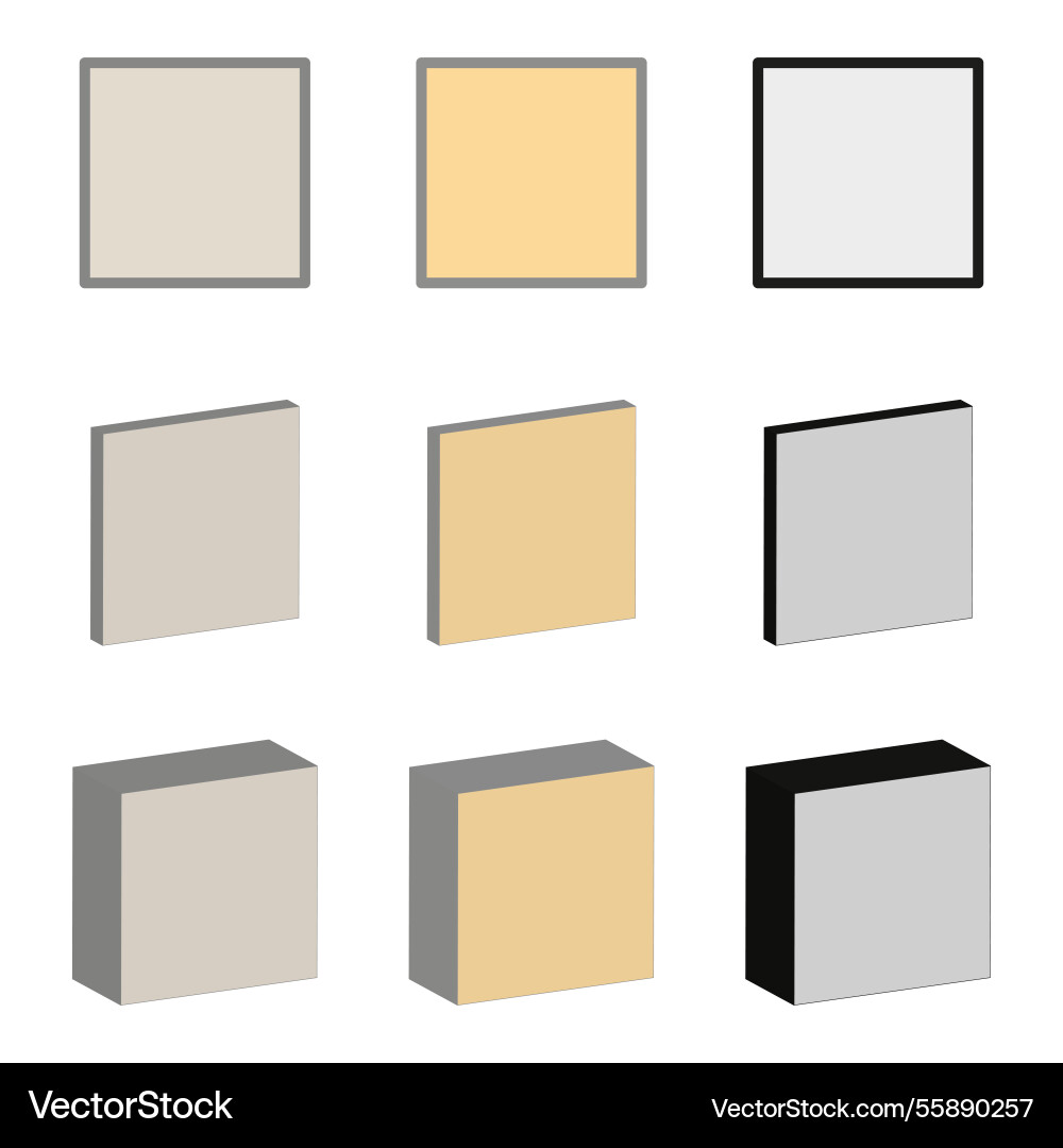 Isometric square design geometric block elements Isometric square design geometric block elements vector image