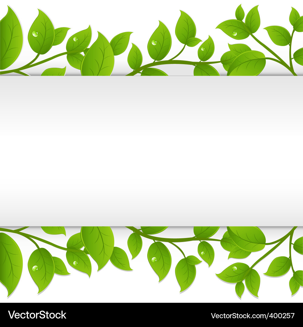 Leafy Border Pattern Vector Image