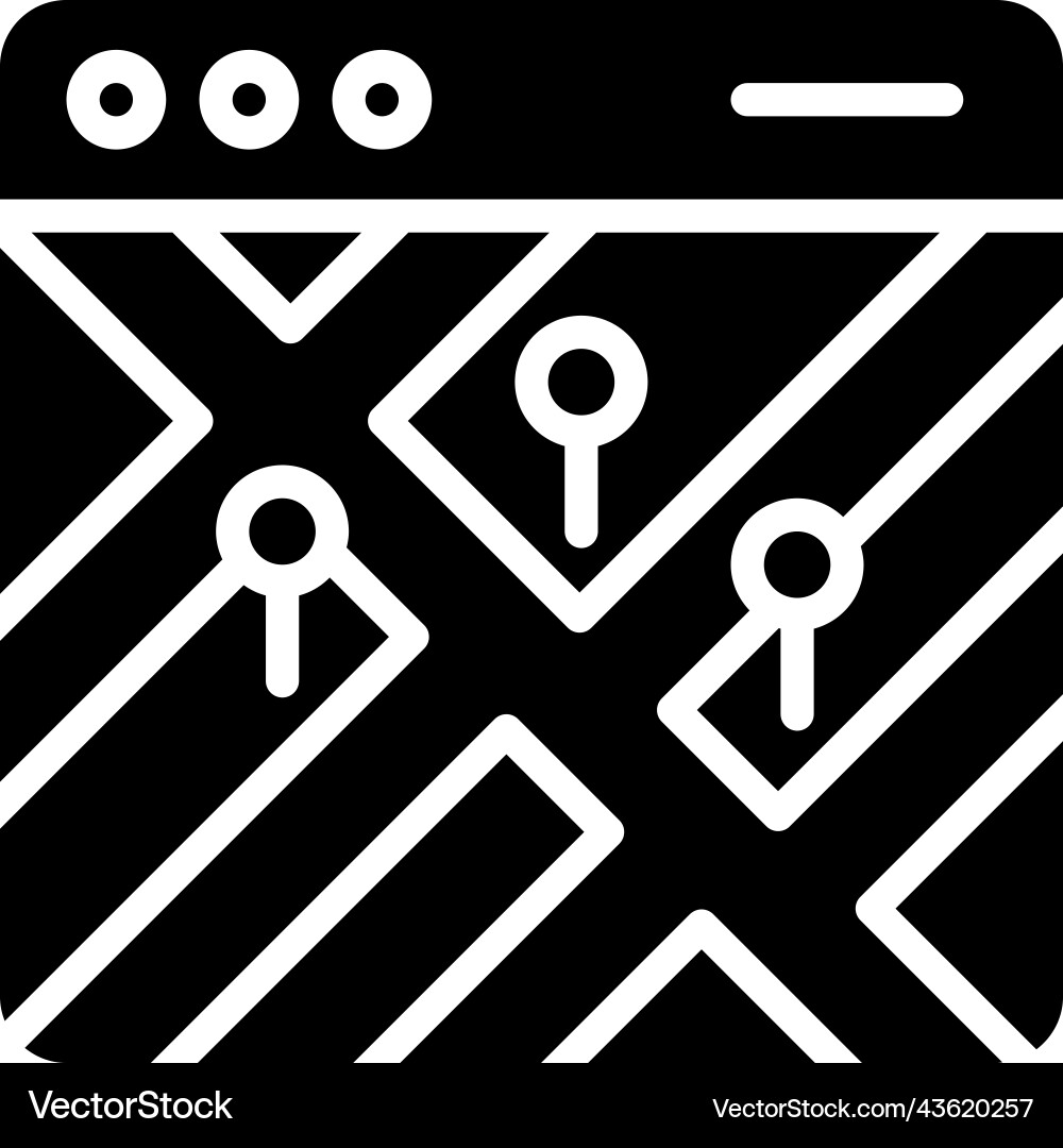 Map apllication icon location and navigation vector image
