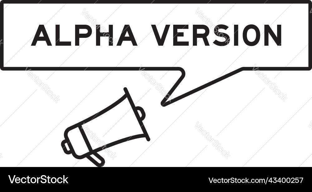 Megaphone icon with speech bubble in word alpha vector image