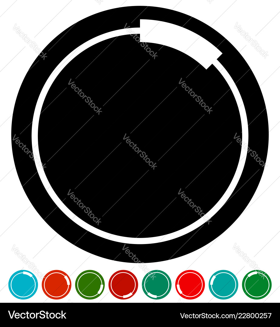 Puffervorspannerform als segmentierter Kreis Puffervorspannerform als segmentierter Kreis Vektorbild