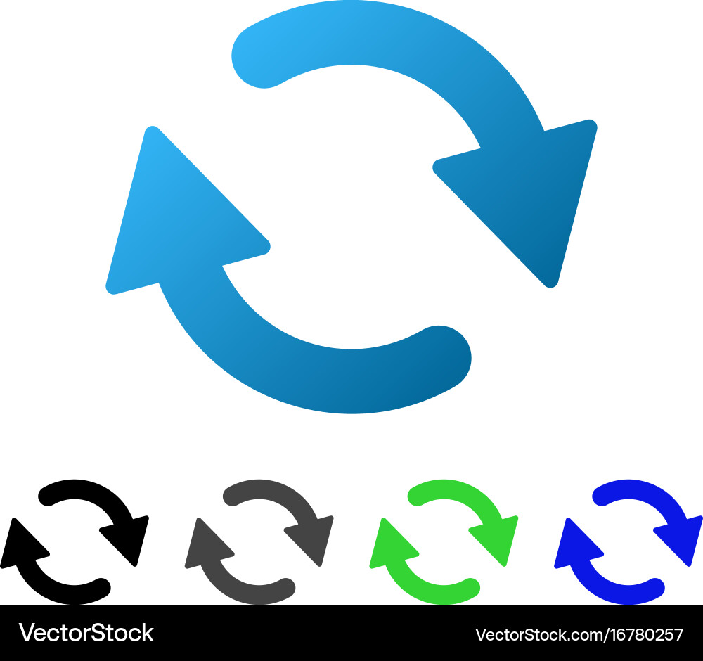Refresh flat gradient icon vector image