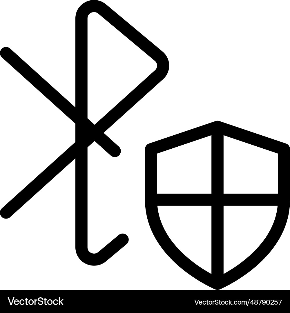 Services are encrypted via bluetooth security vector image